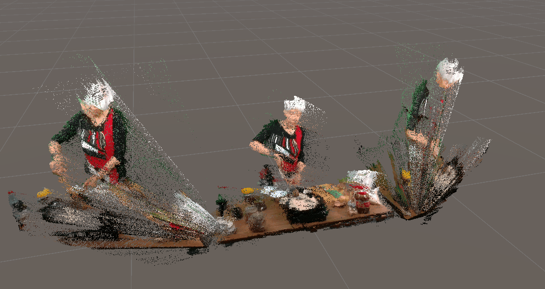 Multiple point clouds from different viewpoints